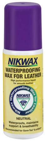 Wosk do skóry NIKWAX Waterproofing Wax for Leather 125ml z gąbką bezbarwny