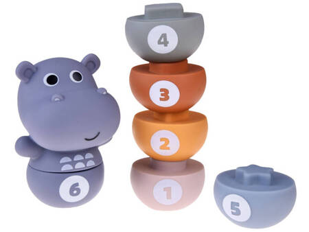 Zestaw gumowych zwierzaków kręgle sensoryczne piłka ZOO dla dzieci ZA4818