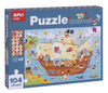 Puzzle obserwacyjne Apli Kids - Statek piratów 104 el.5+